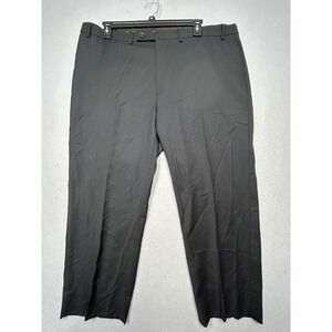 Michael Strahan Dress Pants Wool Blend Black 44W x 32L Mens
